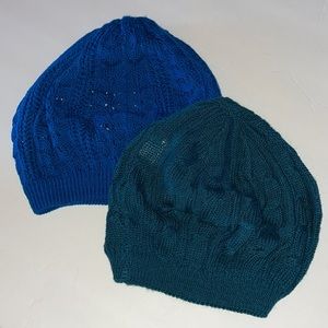 Blue & teal beanie